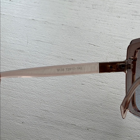 Oversized Square Translucent Frame Champagne Light Tint Sunglasses - Picture 8 of 8